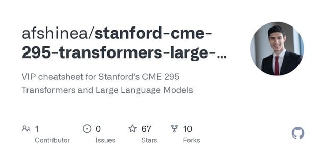  (P) Transformers illustrés et llms ChearSheets couvrant la classe CME 295 de Stanford