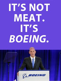  Boeing déclare que son avion ne sera pas fait de viande – satirewire.com