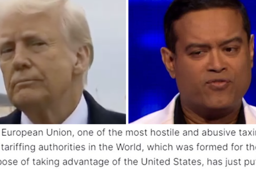  Donald Trump gifle un tarif d’alcool sur l’Europe et de tous les retours drôles Paul Sinha l’a dit le mieux