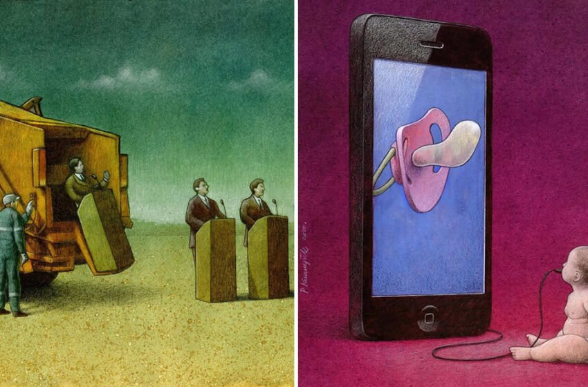  Illustrations d’art satirique brillantes de Pawel Kuczynski