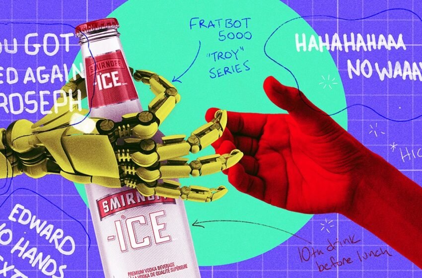  L’homme construit un robot pour lui faire l’alimentation de l’alcool