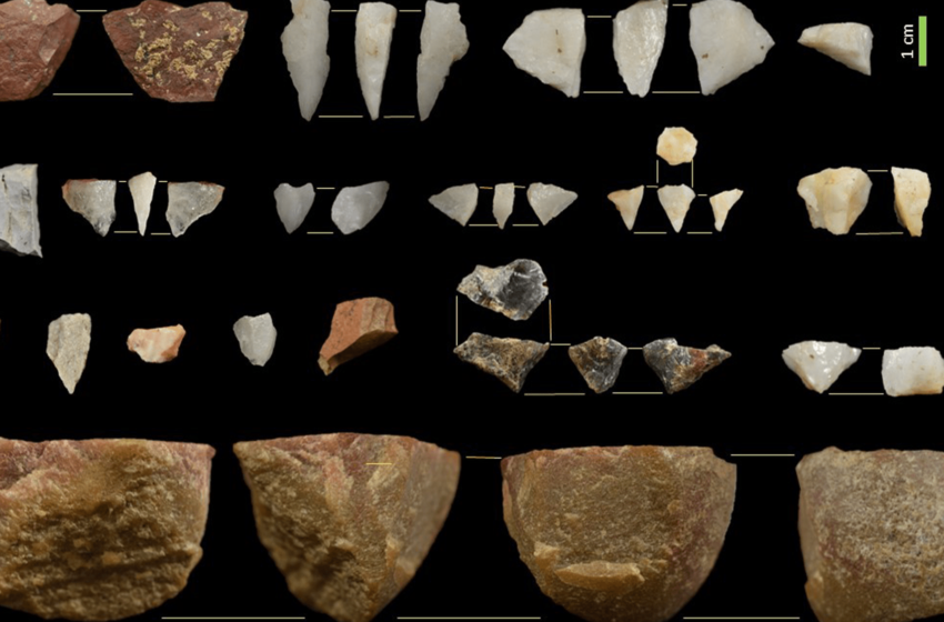 Les archéologues font une falaise et trouvent des outils en pierre vieux de 20 000