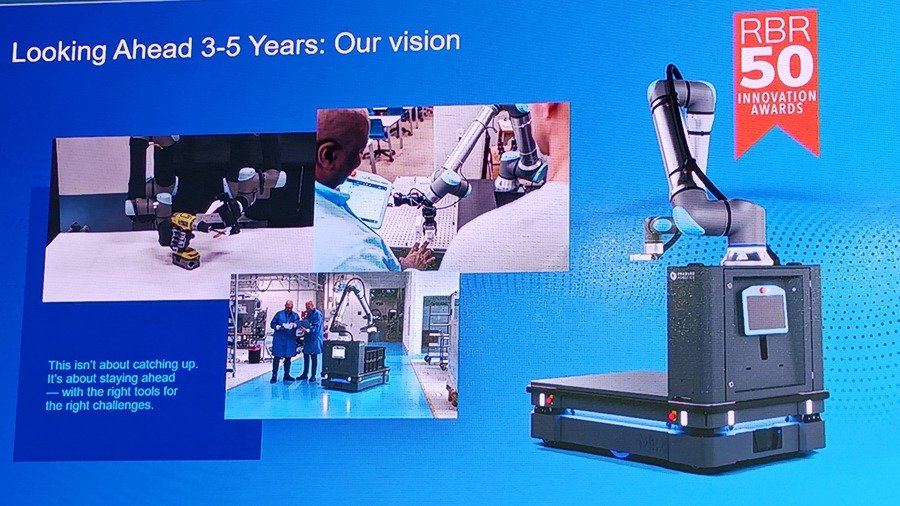 Les robots collaboratifs et AMR, seuls ou combinés, peuvent aider les fabricants à progresser aujourd'hui vers une meilleure qualité, une précision de productivité avec une plus grande rentabilité, a déclaré Ujjwal Kumar, ME, président du groupe, Teradyne Robotics (Universal Robots et MIR) lors de sa présentation de la navette à l'automate 2025.