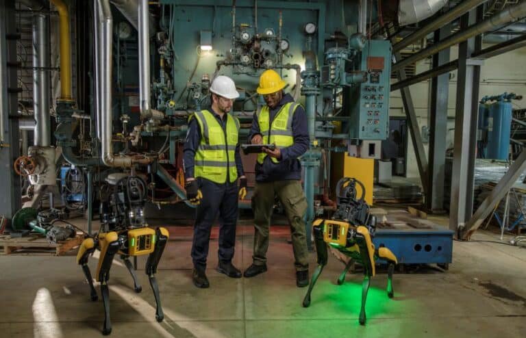 Le quadrupède des points utilise l'IA pour fournir plus de connaissances sur la santé du site, explique Boston Dynamics.