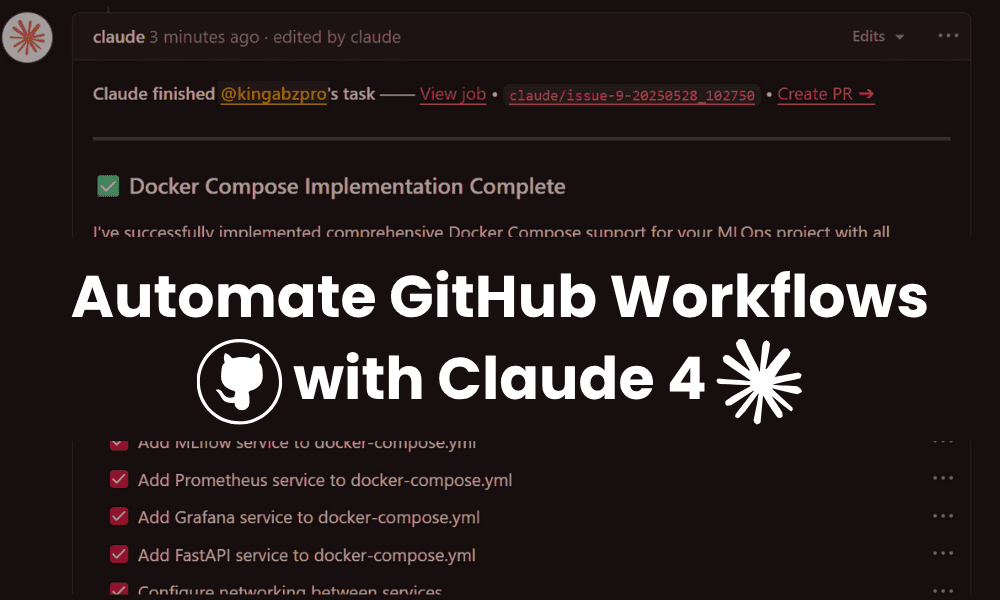 Automatiser les flux de travail GitHub avec Claude 4