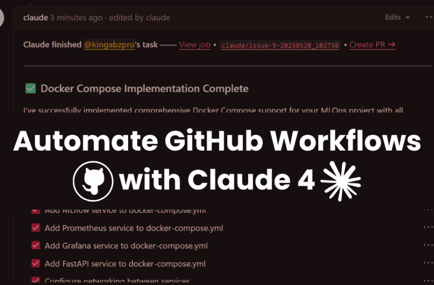  Automatisation des flux de travail GitHub avec Claude 4