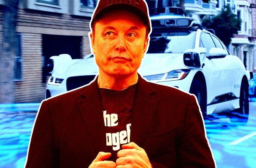 Elon Musk se moque alors que Rival Waymo pénètre dans la voiture tout en conduisant dans la rue dans la rue