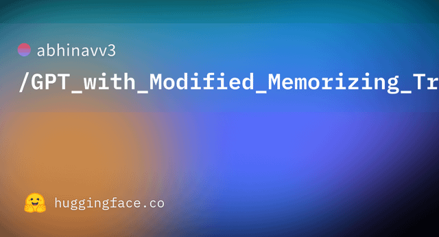  (P) a mis en œuvre le document de recherche «Memorizing Transformers» à partir de zéro avec mes propres modifications supplémentaires en architecture et pipeline de formation personnalisée.